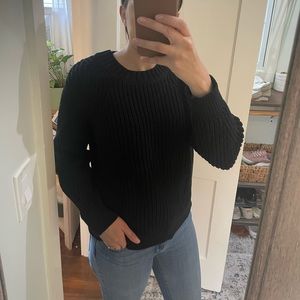 🌵EVERLANE Black Cotton Crew Neck Sweater Size Large